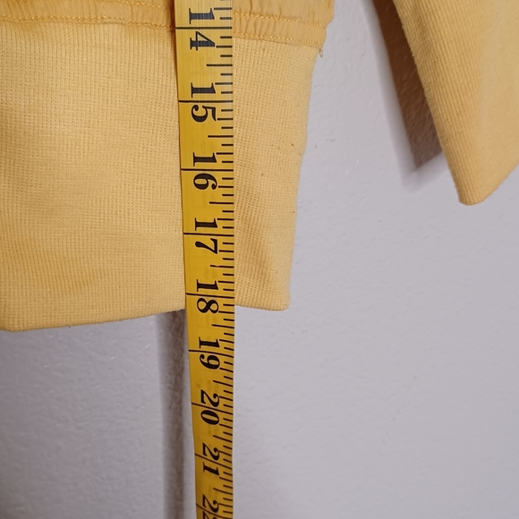 Too Hot Womens Large Yellow Snap Button Lightweight 3/4 Sleeve Utility Jacket - Picture 10 of 12